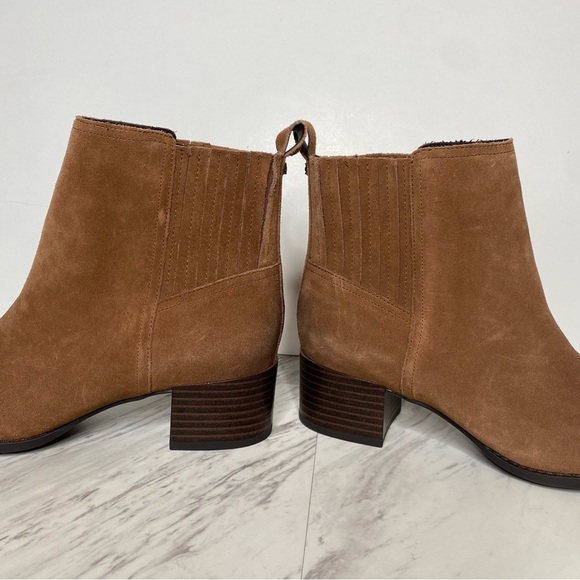 New! Sam Edelman Kaiti Brown Suede Heeled Bootie 7M - Picture 9 of 16